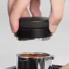 Herramienta de Distribución de Café de ABS Tamper de Café con Base de Aluminio Altura Ajustable Encaja en Portafiltro de 51 53 58mm
