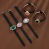 Pulseira Geométricas Esculpidas Vintage Italiana Resistente com Zircônia Embutida, Pulseira Feminina Versátil Estilo Palaciano, Exclusivamente para Vendas Transfronteiriças