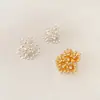 Pendientes de Fuegos Artificiales Vintage de Nueva Moda Francesa Incrustados con Diamantes Cobre Chapado en Oro Real Aguja de Plata 925 Pendientes Elegantes de Verano para Todo