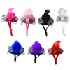 Directo de fábrica tocado juguete muñeca sombrero vestido Princesa accesorios para el cabello red flor gallo 6 centavos Bebé 7cm sombrero para mascota