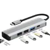 Adaptador de puerto de red RJ45 transfronterizo tipo Ethernet USB-C+USB a cable de red 3.0 tarjeta de red gigabit USB sin controlador
