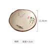 Plato de Cerámica China para Condimentos Plato para Salsa Plato Reutilizable Creativo para Mojar Plato Pequeño Plato para Snacks Plato para la Hora del Té Plato para Dim Sum