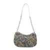 Moda Tendencia Simple Gran Capacidad Estampada Tendencia 2025 Moda Patchwork Lona Bolso de Hombro Bolso Cuadrado Pequeño Bolso para Mujer Tendencia