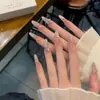 TikTok Explosions Wear Armor Advanced Outono e Inverno Flash Diamante Borboleta Manicure Artesanal Peças de Unhas Spice Girl Peças de Unhas Vestíveis