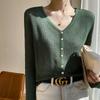 Camisa de Linho Vazada de Verão Transfronteiriça Proteção Solar Cardigã Tricotado Casaco Fino Camisa de Ar Condicionado Xale Feminino Roupa Exterior Atacado
