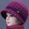 Gorro de Lana Grueso Cálido Anti-Frío para Mujer de Edad Media y Anciana Madre Abuela, Gorro de Punto con Ala Ancha Protección para Orejas