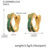 Pendientes Cruzados Europeos y Americanos de Moda Tachonados con Diamantes de Circonia 5A Brillantes, Joyería Elegante y con Estilo, Chapados en Oro Real de 18 Quilates, No se Desvanecen