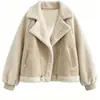 Elegante jaqueta de pele sintética estilo Chanel para mulheres, nova coleção outono/inverno 2026, espessada, design de peça única em pele e couro, adequada para figuras petit, estilo jaqueta de motociclista