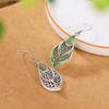 Pendientes de gota de agua con esmalte de jade hetiano de plata esterlina S925 de One Deer, diseño bohemio de moda.