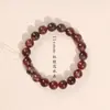 Pulsera de Cristal de Resina Roja 8/10/11mm Joyería Hecha a Mano con Cuentas Anillo Sencillo Accesorios Multitamaño Cuentas Que Mejoran el Cutis
