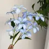 Orquídea Chama Artificial 3D Parede de Fundo Arranjo de Flores Decoração Casamento Roxo Bauhinia Orquídea Chama Flores Artificiais Falsas