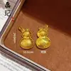 Tienda de Oro Mismo Estilo Chapado en Oro Escama de Dragón Brillante Carácter de Fortuna Colgante de Calabaza Collar, Nuevo Estilo Chino Calabaza Retro, Regalo para Novia