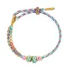 Pulsera trenzada de cinco colores de moda con hilo dorado, adecuada para hombres y mujeres, para el Festival del Bote del Dragón