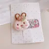 Hd537 Estilo Floresta Cenoura Coelho Urso Presilha de Cabelo Elástico de Cabelo Infantil Fofo Faixa de Cabelo Elástico Corda de Cabelo Acessório de Cabelo Lateral