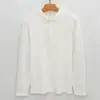 Polo de manga larga de alta gama con cuello camisero, prenda de punto business casual, suéter estilo old money, polo para hombre cálido y forrado de polar