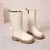 Botas de Cuero de Media Caña de Moda para Niñas 2026 Otoño/Invierno Nuevo Estilo Lazo Estilo Princesa Botas Largas Suela Suave Antideslizante Moda Botas para Niños