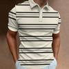 Camiseta Polo para Hombre Estampado de Rayas Manga Corta Camisetas Casual