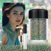 Pegamento Gel de Polvo Fino de Sirena Colorido Transfronterizo Set de Polvo Brillante Corporal Maquillaje de Sombra de Ojos Festiva Facial