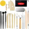 Juego de Herramientas de Cerámica para Niños, Arcilla Plástica de Piedra, Cuchillo de Escultura de Arcilla Blanda, Cuchillo de Tallado DIY, Herramienta de Indentación, Venta al por Mayor Transfronteriza