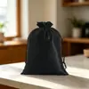 Bolsa de cordón de satén de cristal brillante hecha a medida para la venta caliente transfronteriza de joyería, cosméticos y embalaje de regalo