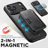 Adequado para iPhone 18 Pro Carregamento Sem Fio Magnético Magsafe Samsung S26U Porta-Cartões Capa de Couro para Celular