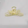 Pinza de Lazo Simple Estilo Coreano Accesorios para el Cabello de Aleación Pinza de Tiburón Pinza para el Cabello Calada de Nicho Pinza Grande Adorno para el Cabello en la Parte Posterior de la Cabeza