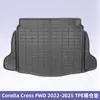 Adequado para Corolla Cross FWD 2022-2025 Tapetes de Piso TPE Material 3D para Todas as Condições Climáticas Tapete do Porta-malas