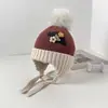 Moda Versátil Sombrero de Lana Integrado que Protege los Oídos Lindo Sombrero de Lana Grueso y Cálido Sombrero para Proteger los Oídos
