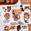 Paquete de Pegatinas Brillantes Momento Lindo de Mascota Gato y Perro Lindos Material de Decoración para Diario Pegatinas Troqueladas Calcomanías de Dibujos Animados