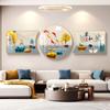 Pintura Colgante de Pared de Fondo de Sofá con Buen Significado, Pintura de Paisaje Moderna Simple de Lujo Accesible, Nueva Pintura Decorativa de Sala de Estar de Alta Gama y Atmosférica