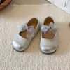 Novedad Primavera/Verano 2026 Zapatos Dulces de Princesa para Niñas con Lazo Cierre de Velcro para Bebés Puntera Cerrada Suela Suave Estilo Coreano Zapatos para Caminar