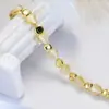 Pulsera de Triángulo Cuadrado de Ópalo Explosión Europea y Americana Estilo Ins Pulsera Chapada en Oro Real Piedra Pulsera de Fila Única Clavícula