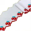 Artículos Más Vendidos en Stock: Encaje Bordado de Cerezas Lindo, Hilo de Algodón Borde Ondulado Accesorios para Ropa Infantil, Encaje Decorativo para Tela