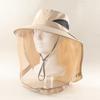Gorra exterior a prueba de mosquitos para hombres y mujeres pesca sombrero grande ala cubrimiento facial protector solar transpirable máscara de malla pesca nocturna a prueba de insectos montañismo ciclismo