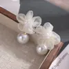 Pendientes de Flor de Gasa Estilo Vacaciones Suave Pendientes de Organza Dulces y Coloridos Pendientes Dopamina para Viaje de Mujer