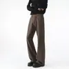Pantalones casuales elegantes, versátiles y de moda para el verano, pantalones ligeramente acampanados de estilo retro americano de la calle, simples, adelgazantes y que alargan las piernas para hombre
