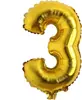 Ventas Directas de Fábrica Globo de Película de Aluminio Dorado de 16 pulgadas Globo Numérico Globo de Letra Set de Globos