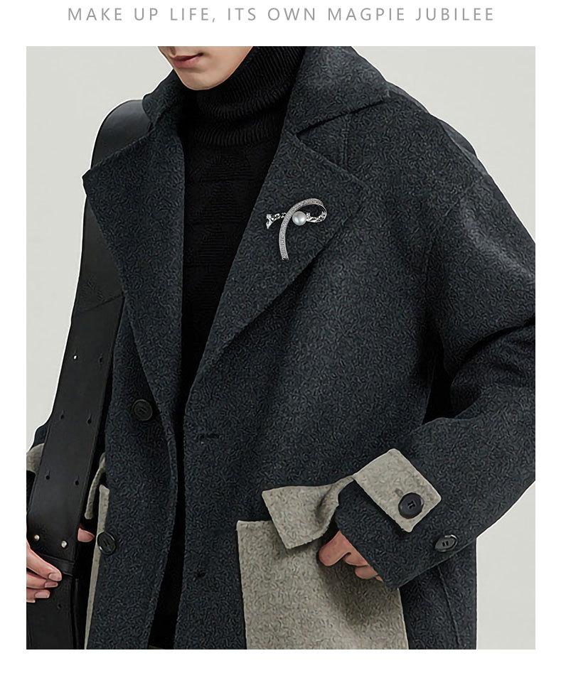 优雅平衡系几何形胸针小众高级感淡水珍珠不规则胸花新