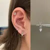 ¡Control colgante! Tienda RINGRING Aretes de Acero de Titanio Cruzados Aretes de Cierre de Tornillo Aretes de Clavo de Hueso Aretes Colgantes