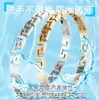 Pulsera de Acero de Titanio Pulverización Electrónica al Vacío Pulsera de Acero Inoxidable Nicho Versátil Lujo Ligero Gama Alta Pulsera Totalmente Diamantada Venta Directa de Fábrica