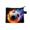 2025 Nueva Cartera de Monedas de Fútbol Estampado de Dibujos Animados Tarjetero Infantil Bolso de Almacenamiento Portátil de Moda para Hombres Bolsa Transfronteriza Caliente