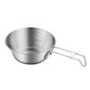 Cuenco plegable para ensaladas al aire libre, para acampar y escalar, vajilla práctica, cuenco de fideos instantáneos de acero inoxidable 304, suministros de utensilios de cocina
