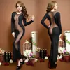 Koni Roupa Íntima Sexy Vestido Longo Transparente Boate Garota Sexy Roupa Feminina Revelador de Seios Transparente Tentação Estilo Puro Desejo Vestido