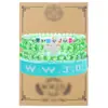 Amazon nuevo conjunto de pulsera de tarjeta WWJD cuerda de mano acero inoxidable marco de mano cruzado pulsera de amistad tejida tarjeta