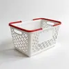 Cesta de Compras de Plástico PP, Cesta de Compras con Logo Personalizable, Mismo Estilo que Zhao Yiming, Gran Capacidad, Fondo Plano, Cesta de Compras para Supermercado