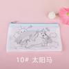 Estuche para Lápices Graffiti Cpce Doble Cara Tela No Tejida Rpet Estuche para Papelería Infantil Bolsa con Cremallera para Colorear Dibujos Animados Temporada de Regreso a Clases
