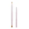 Pincel de labios de doble punta, retráctil y portátil, para difuminar, pincel de maquillaje de alta gama exclusivo para maquilladores profesionales con tapa, pincel para mascarilla de labios