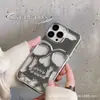 Funda Tipo Universal Color Puro para iPhone 14 Calavera de Halloween Carcasa para Teléfono Móvil Apple 13Promax Anticaída