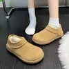 Sapatos Birkenstock tudo incluído antiderrapantes sola macia forrados com pelúcia quente 2026 sola grossa para mulheres outono e inverno novos sapatos de algodão batata pequena