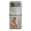 Adecuado para Samsung Zflip3 Funda para Teléfono Móvil Plegable con Pantalla Electrochapada Esquina Cuatro Bolsas de Aire Espejo Funda Zflip4 Zflip5